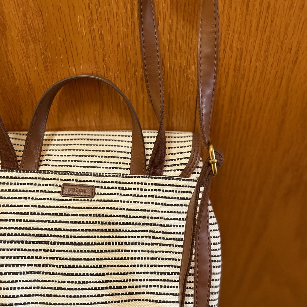 Fossil canvas backpack purse